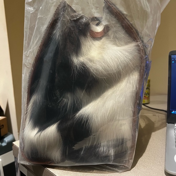 Lucchese Black and White Hair-On Tote Bag - Picture 4 of 7